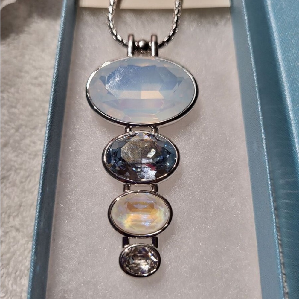 Touchstone Crystal Pendant versatile  Swarovski Crystals adjustable